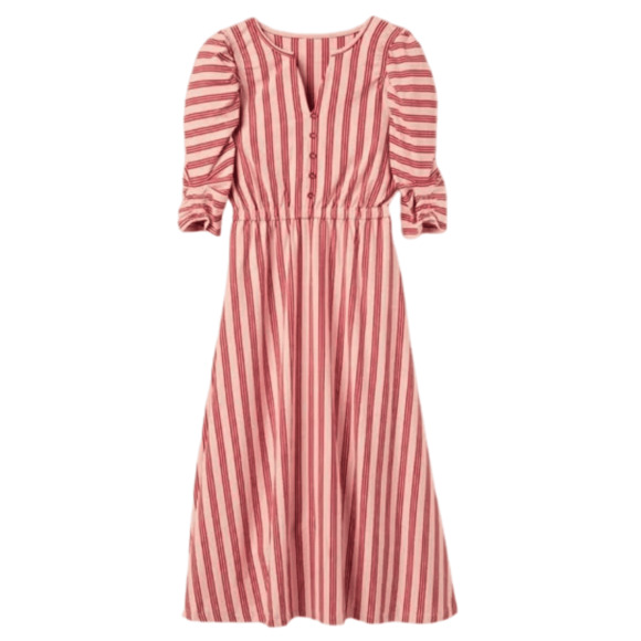 Matilda Jane McIntosh Red Pink A-line Striped Knit Dress-Medium - Picture 3 of 7